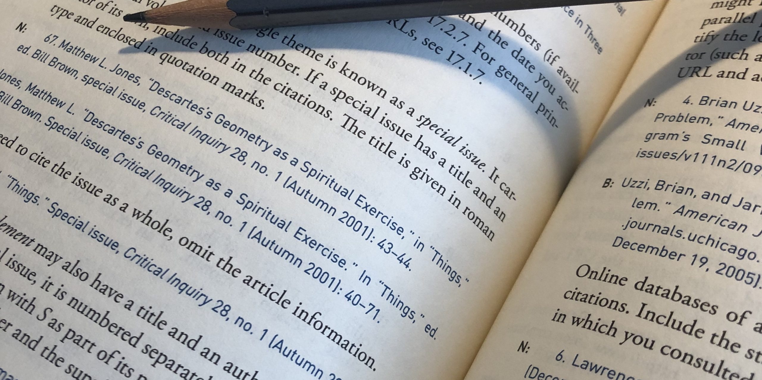 Referencias bibliográficas de una cita marcada en color