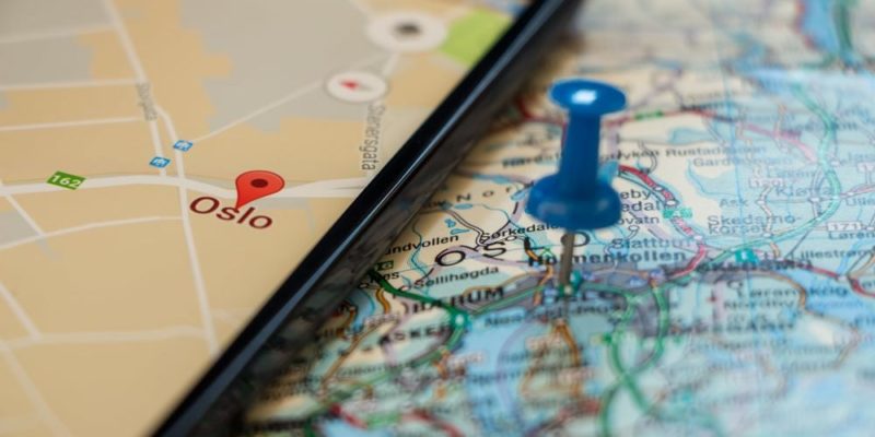 Un punto marcado en un mapa