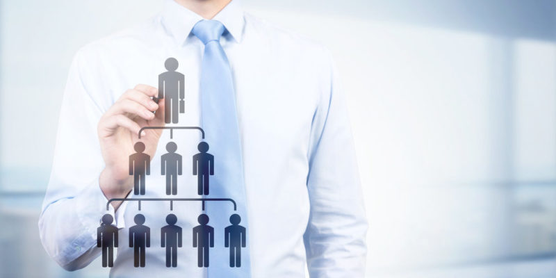 Organigrama de una empresa.