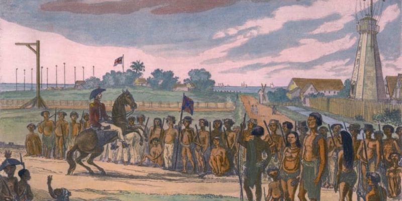 Pintura de una antigua colonia británica